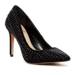 Vince Camuto Black Studded Heels- Great Condition